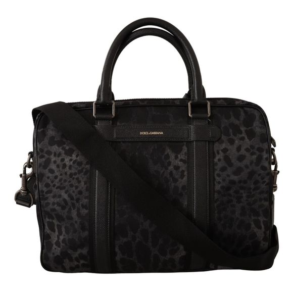 Dolce & Gabbana Other - Dolce & Gabbana Black Leopard Shoulder Messenger Laptop School Bag